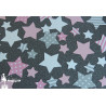 Sachet de confetti étoile rose, gris et blanc
