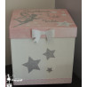 Boîte à souvenirs Fée Papillon Etoile rose, gris argent et blanc